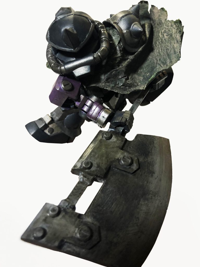 両手で振り回している風に撮ってみました。