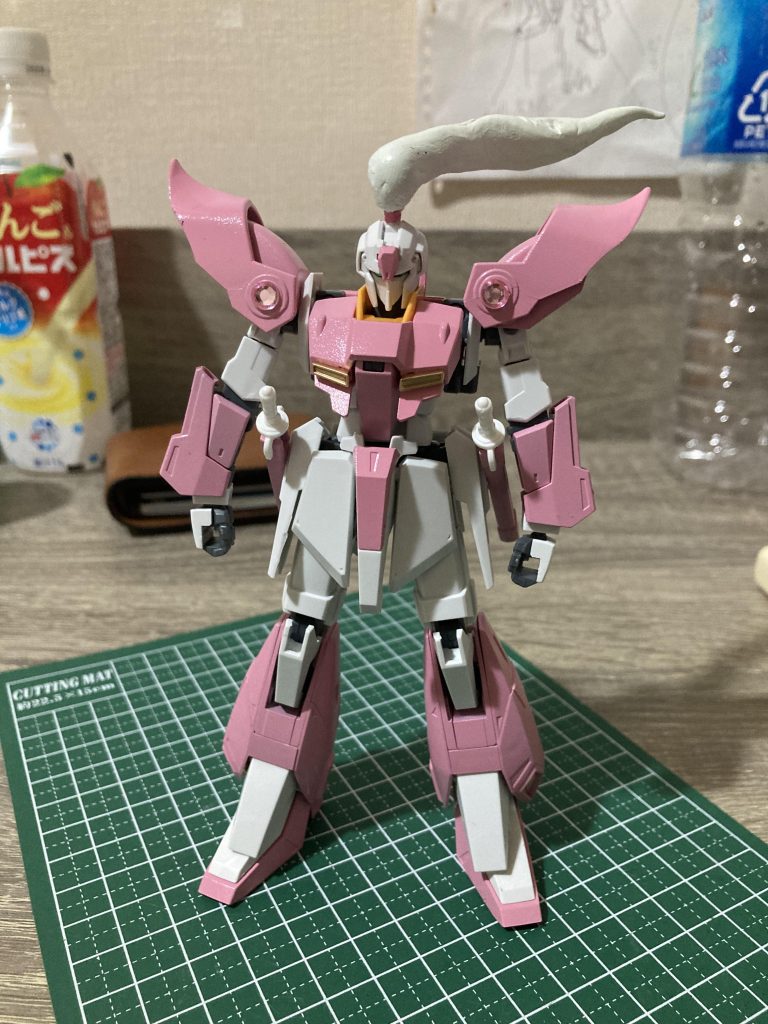 【完成】ガンダム桃式（ももしき）制作には3日〜4日程費やしました。初のオリジナルガンプラ制作となりました。作っていてとても楽しかったです。作品コンテストに応募するのは今回がはじめてです！本戦に進出することが目標です！この作品が良いと思った方はいいね👍よろしくお願いいたします！応援よろしくお願いします！！