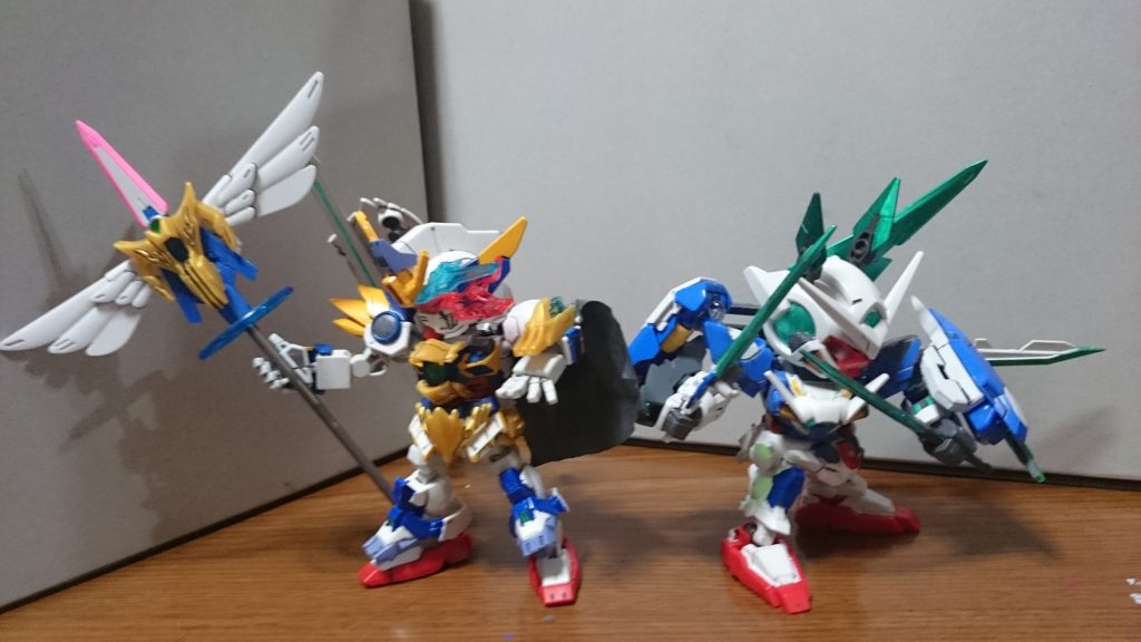 ウイング騎士といっしょにこの武士道グラハムガンダム。ウイング騎士を中心とした、RPGのパーティーを想定してつくったものっス元は魔導士設定だったんスけど、いつの間にか侍に…まぁグラハムガンダムだし……他にもヒーラーとか魔導士とか狂戦士とかつくりたいっスね。一応、パーティーメンバーはダイ大のダイ一行を参考にしてるっス。剣も魔法も使えるウイング騎士がダイなら、こちらはヒュンケル…かな…?