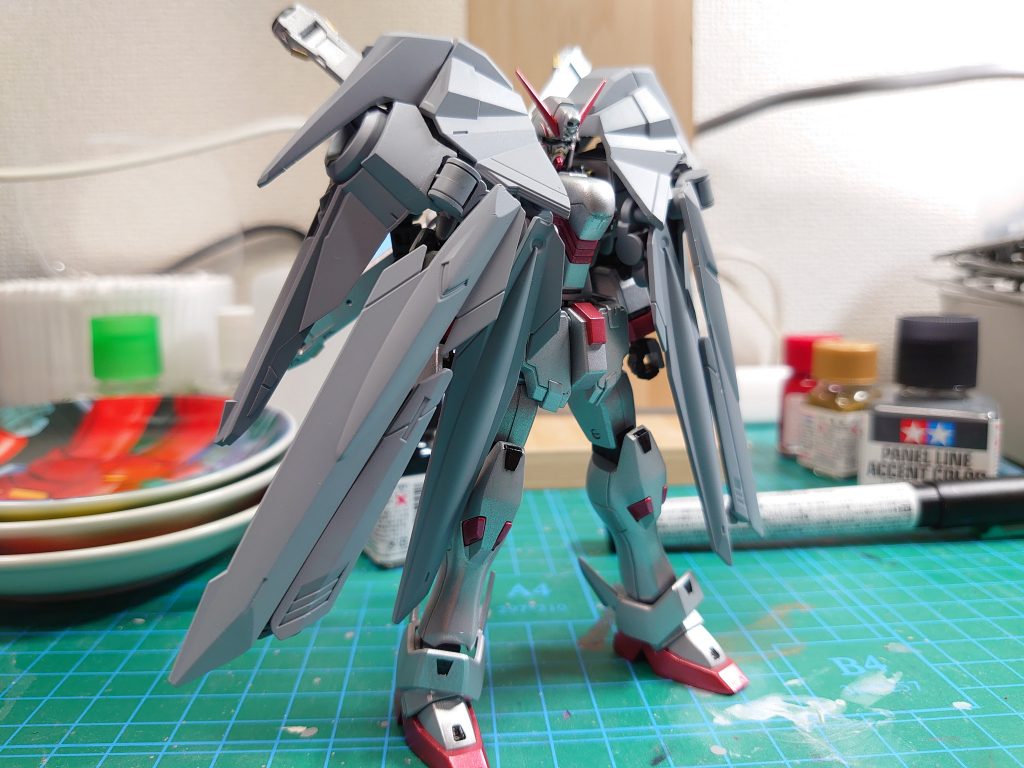 本体はX0カラーにすると決めていたのですぐに塗装できましたが、アーマーの色をどうするかが1番悩みました。