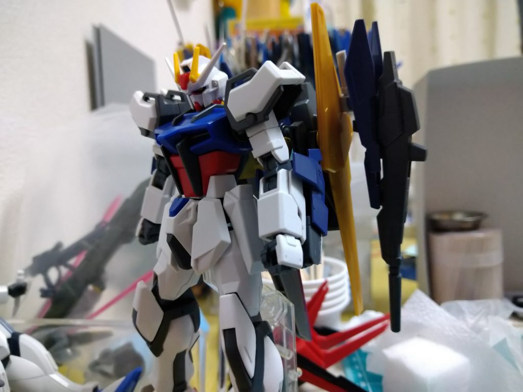 塗装前仮組みベースは百式バックパックで、ビルドブースターMK-2をメインに組み合わせています