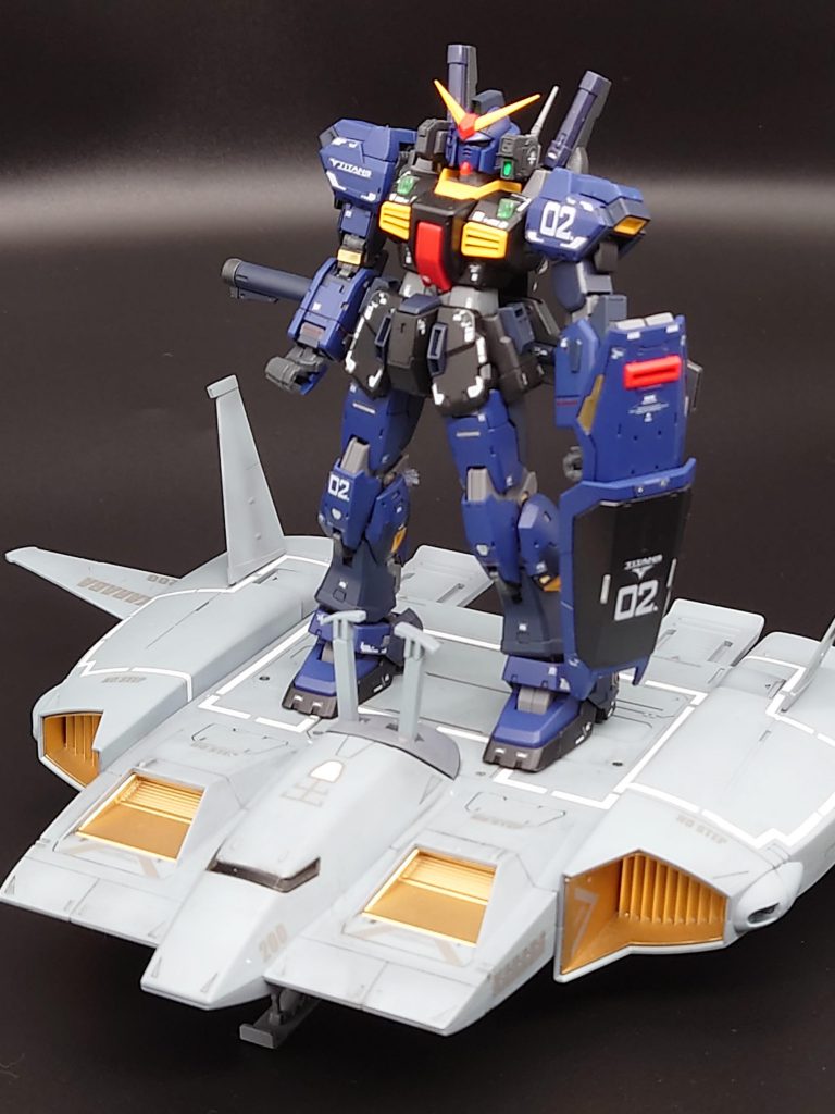 ドダイ改といえば、やはりマークⅡを乗っけたかったのてすが、ガンプラ品薄で、ティターンズカラーのガンダムマークⅡしか持ってなかった。パッケージのイラスト再現したかったな!