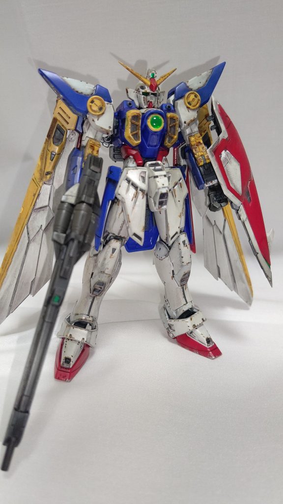 RG ウイングガンダム 　無塗装ウェザリング–2枚目/制作者：ぜろ