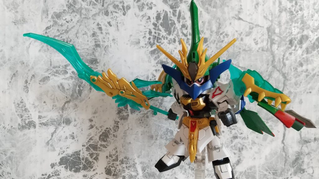 背部のフィンファンネルっぽいパーツと合体した状態の武器の名称は青龍偃月刀 極(せいりゅうえんげつとう きわみ)