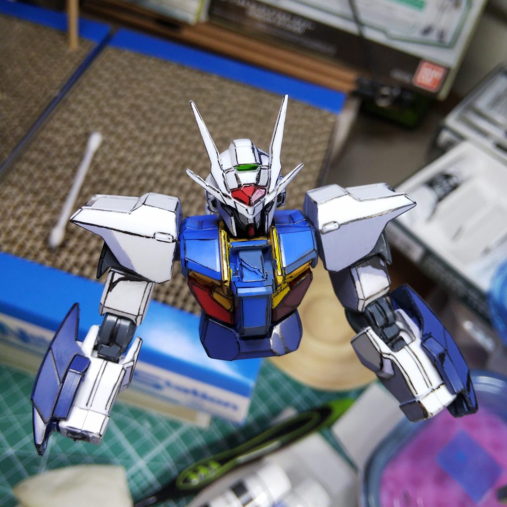 影色を書いている途中。