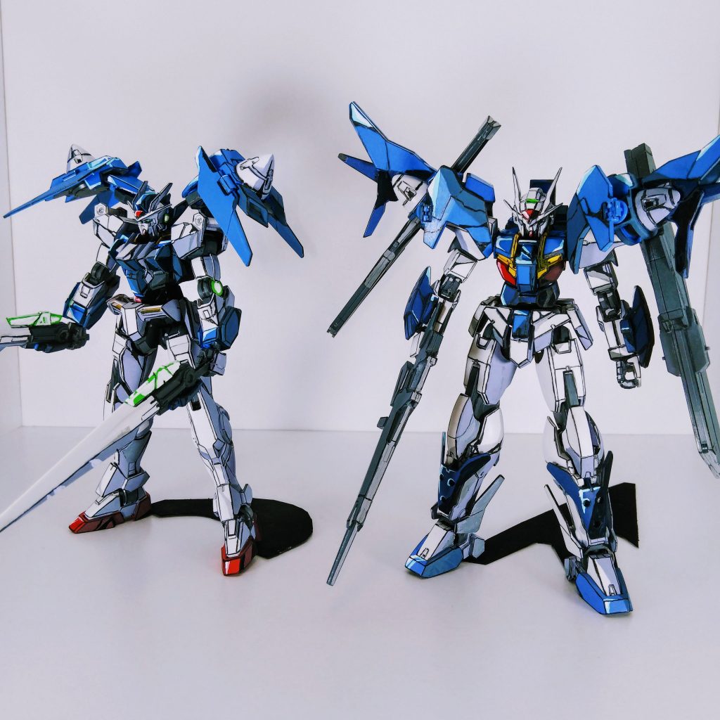 ダブルオースカイメビウスとのツーショット。