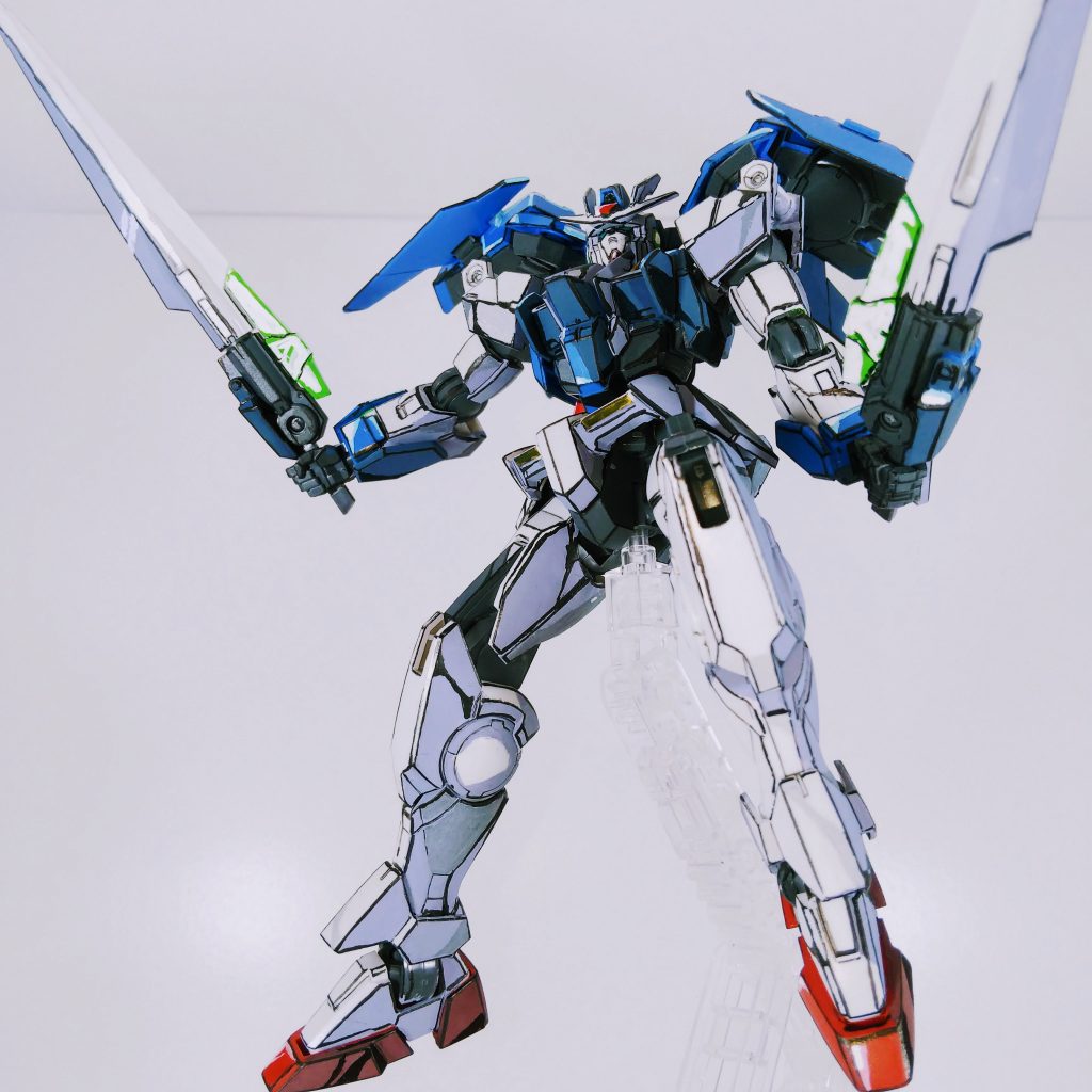 【イラスト風模型】HG　ガンダムダブルオーダイバー–2枚目/制作者：tkt