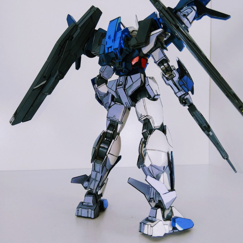 【イラスト風模型】HG　ガンダムダブルオースカイメビウス–5枚目/制作者：tkt