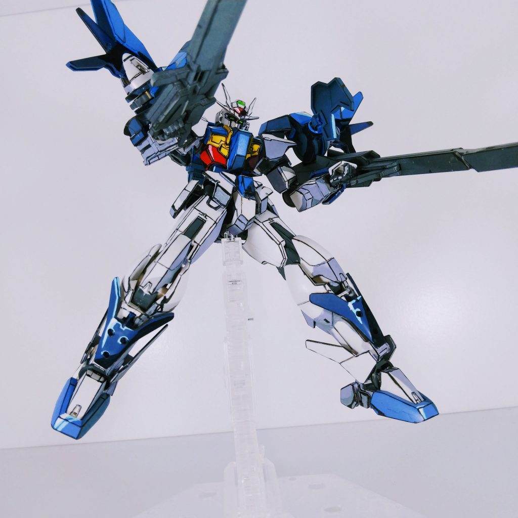 【イラスト風模型】HG　ガンダムダブルオースカイメビウス–4枚目/制作者：tkt