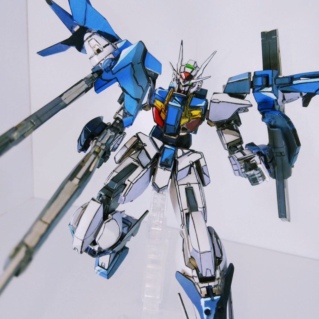 最新エルメス イラスト風模型】HG ガンダムダブルオースカイメビウス｜tktさん ロボット
