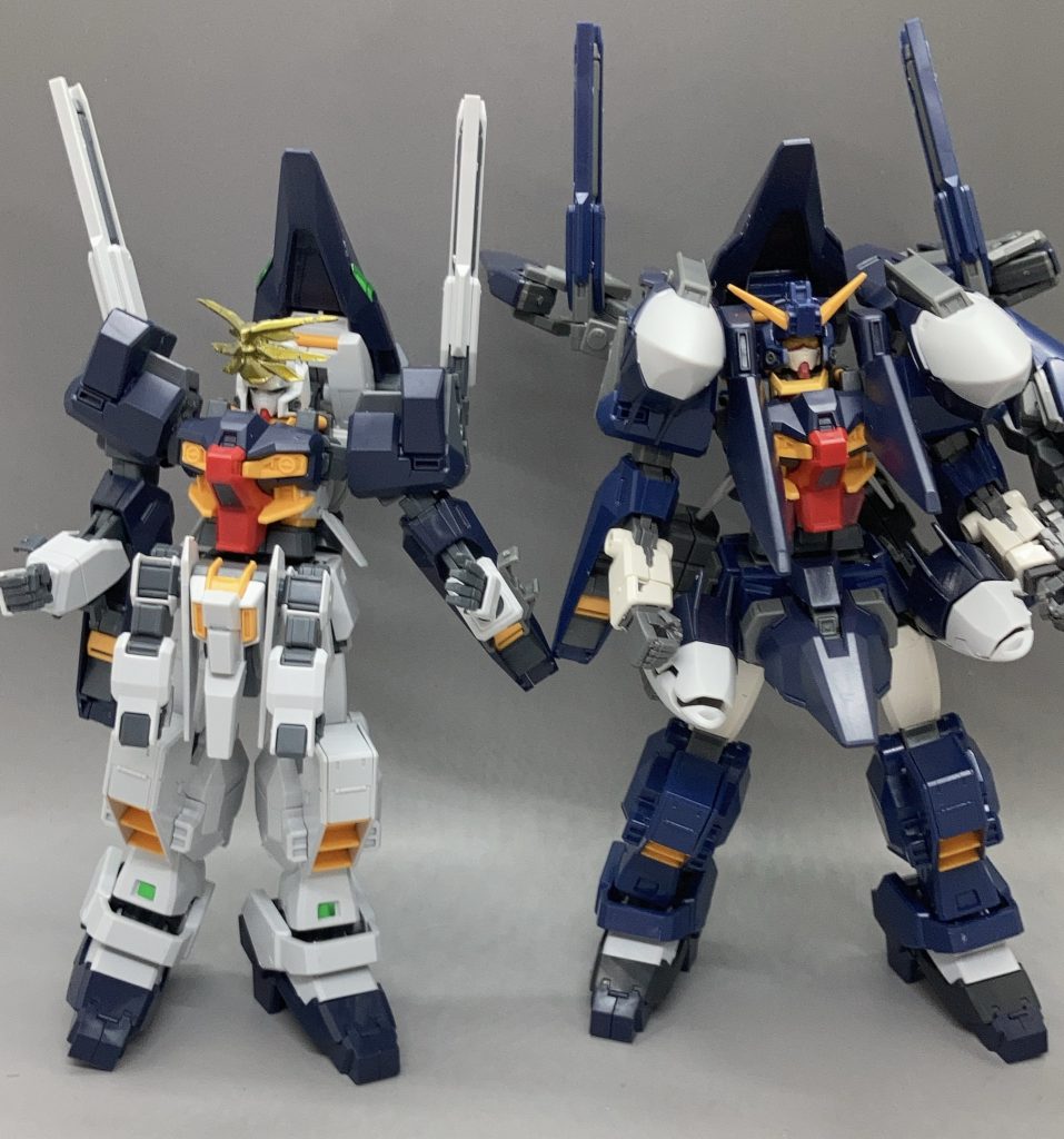 ビヨンドグローバルと混ぜた状態と比較。だいぶすらっとしました。