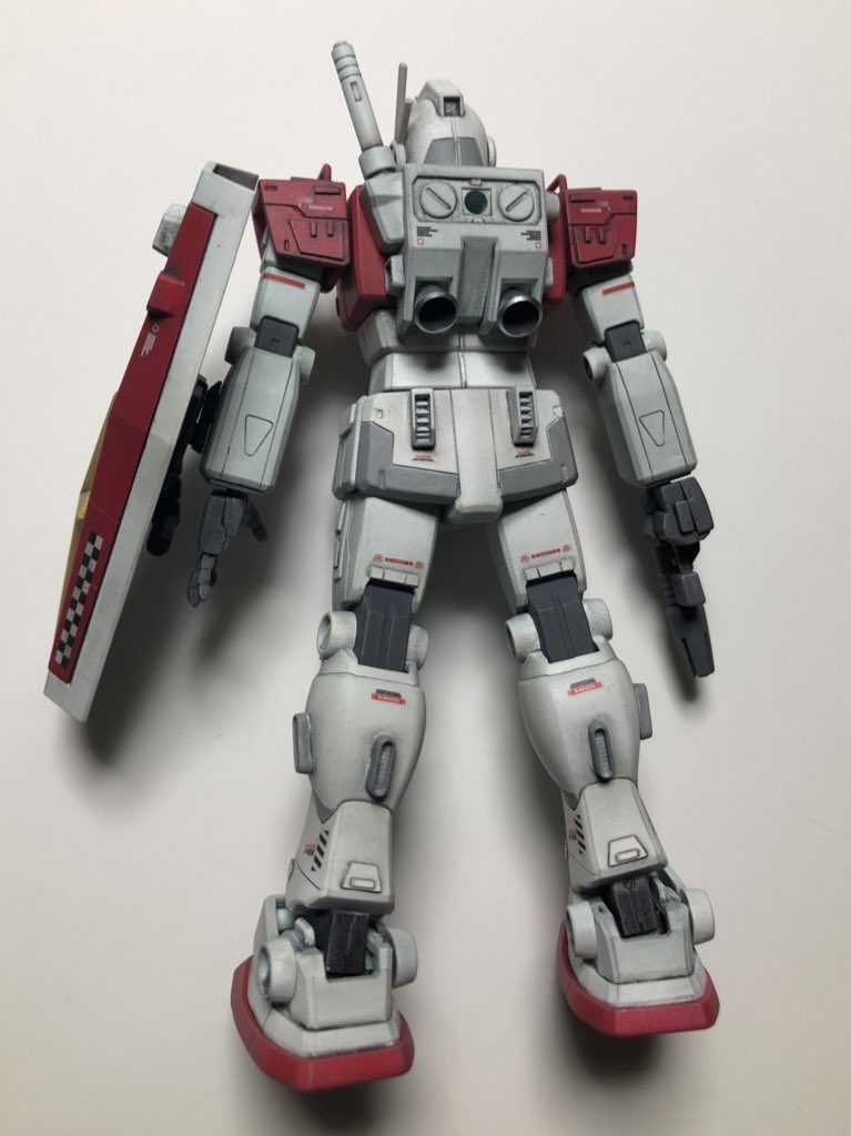 バックショットRGのガンダムからパーツ流用デカールはガンダムデカールのサンダーボルト汎用を主に使用