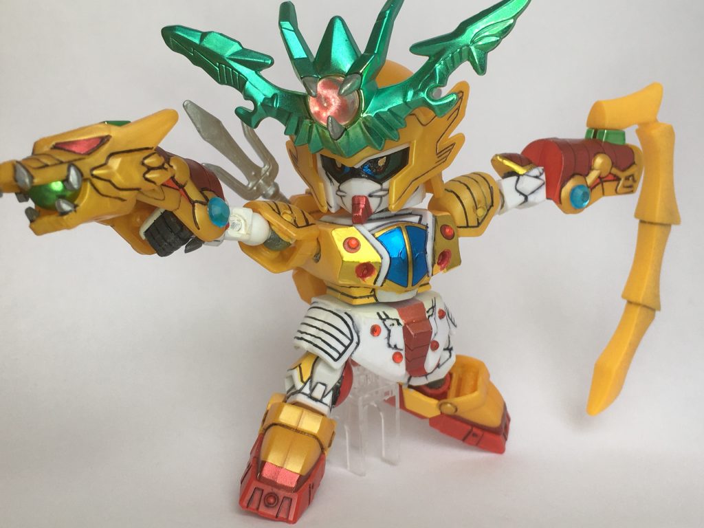 箱絵のポーズ。腕ボールジョイントで可動域を増やして両手を広げたポーズを可能にしました。