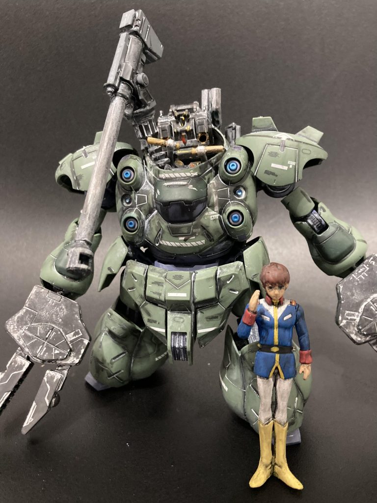 独特な機体のグシオンが脳内で作業用のモビルワーカーとリンクしました^ ^