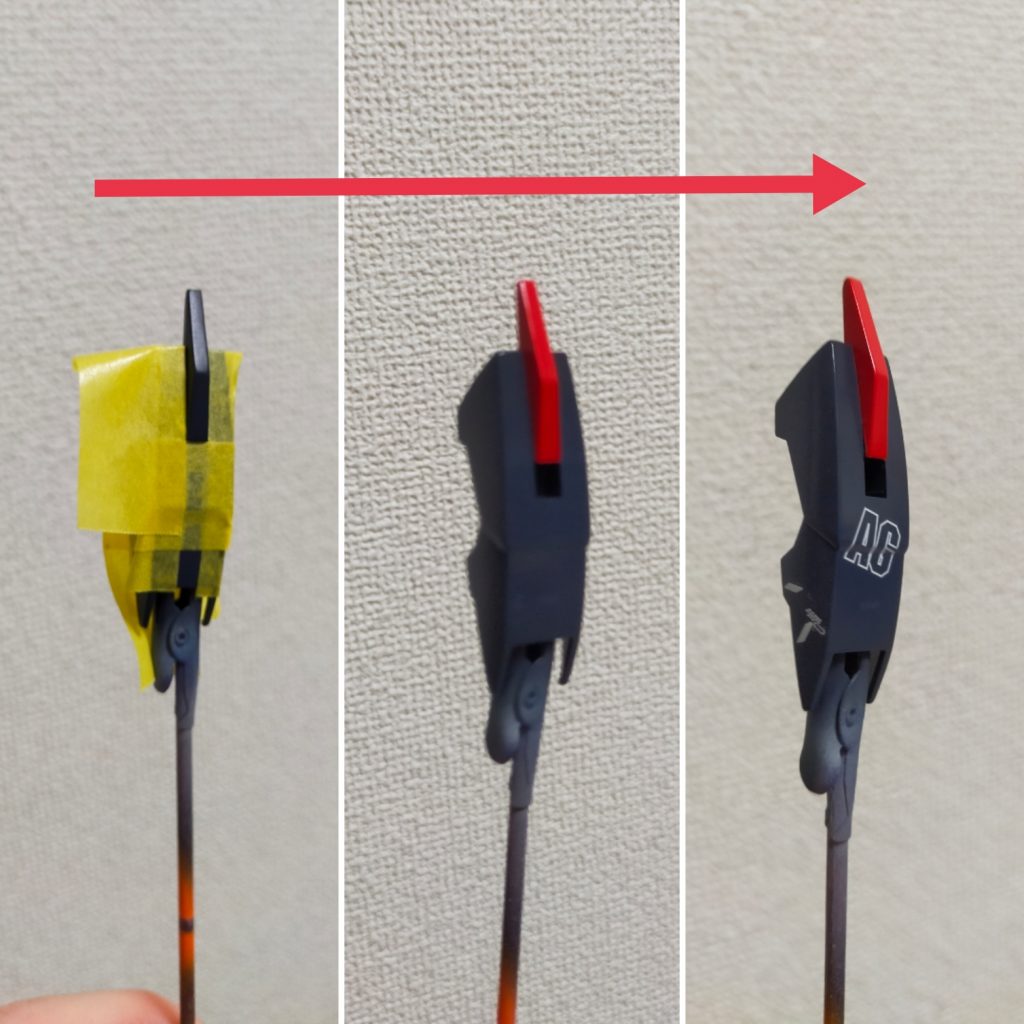 マスキングでの塗り分け〜デカール