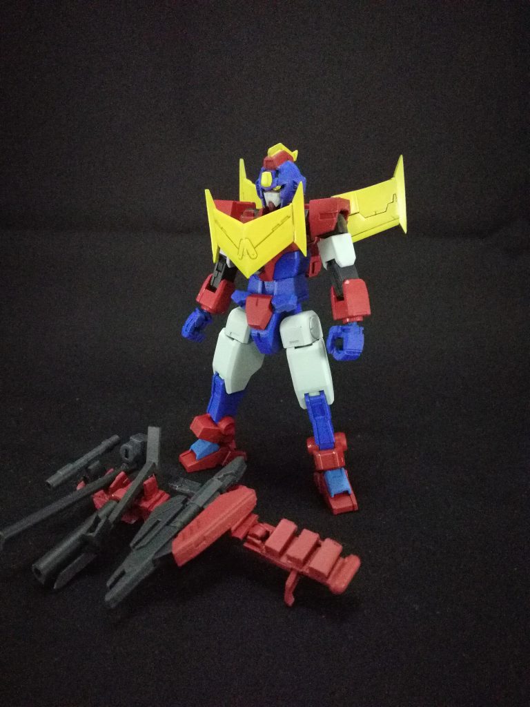 まずは『コアエース』足元にあるホルスタージェットも作ってみましたベース機はマーズフォーガンダムです