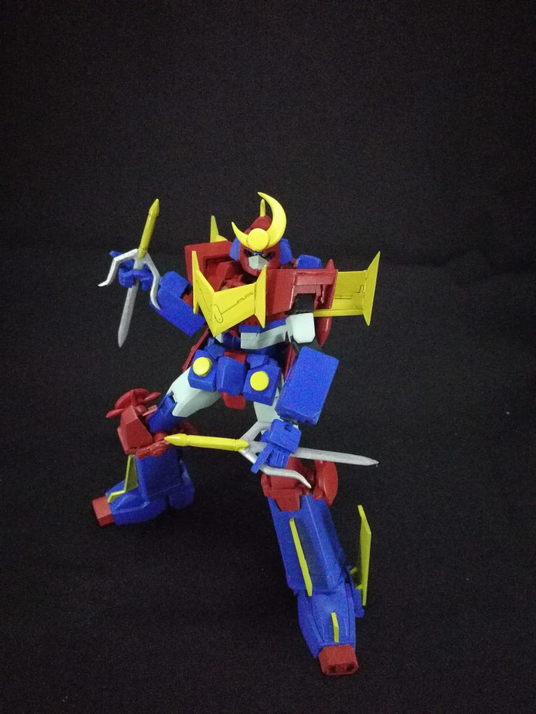 やっぱりクラップは逆手で持たせたかったので、銃用手を加工して指をまっすぐにしました