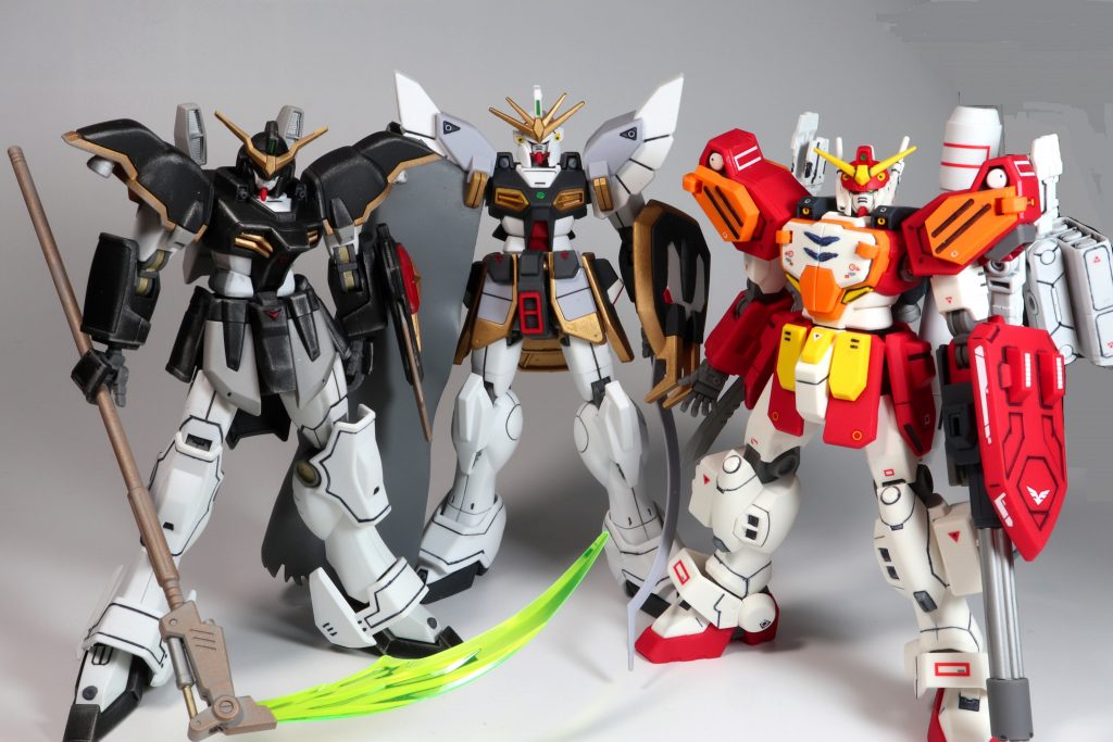 最後に以前作成したガンダム達とガンダム5機確認まであと2機。・・・シェンロンはいつ発売されるんでしょうか?