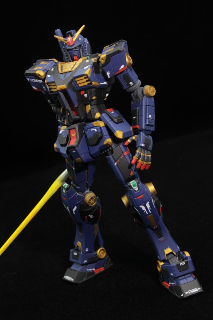 1/144　RX78-2F00ガンダム　ティターンズカラー筆塗–8枚目/制作者：くらくらプラモ
