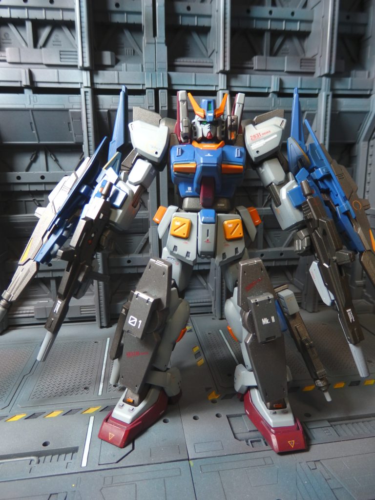 本来のBGMK2のデザイン通り、前腕にライフルを装備しました。あまりにも腕が重そうなので、好みではありません。