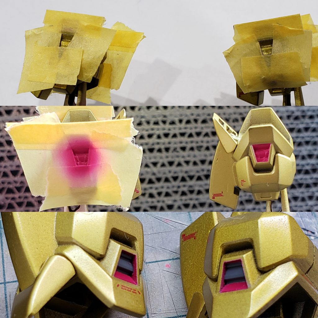 ひたすら細かくマスキングし、出来るだけ百式のイメージに近付けました。