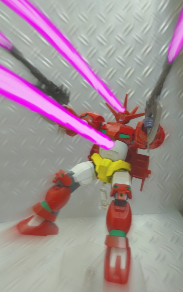 ゲッターフルバースト複数の敵を同時に攻撃する技だが一発一発の威力を抑えないと機体が持たない