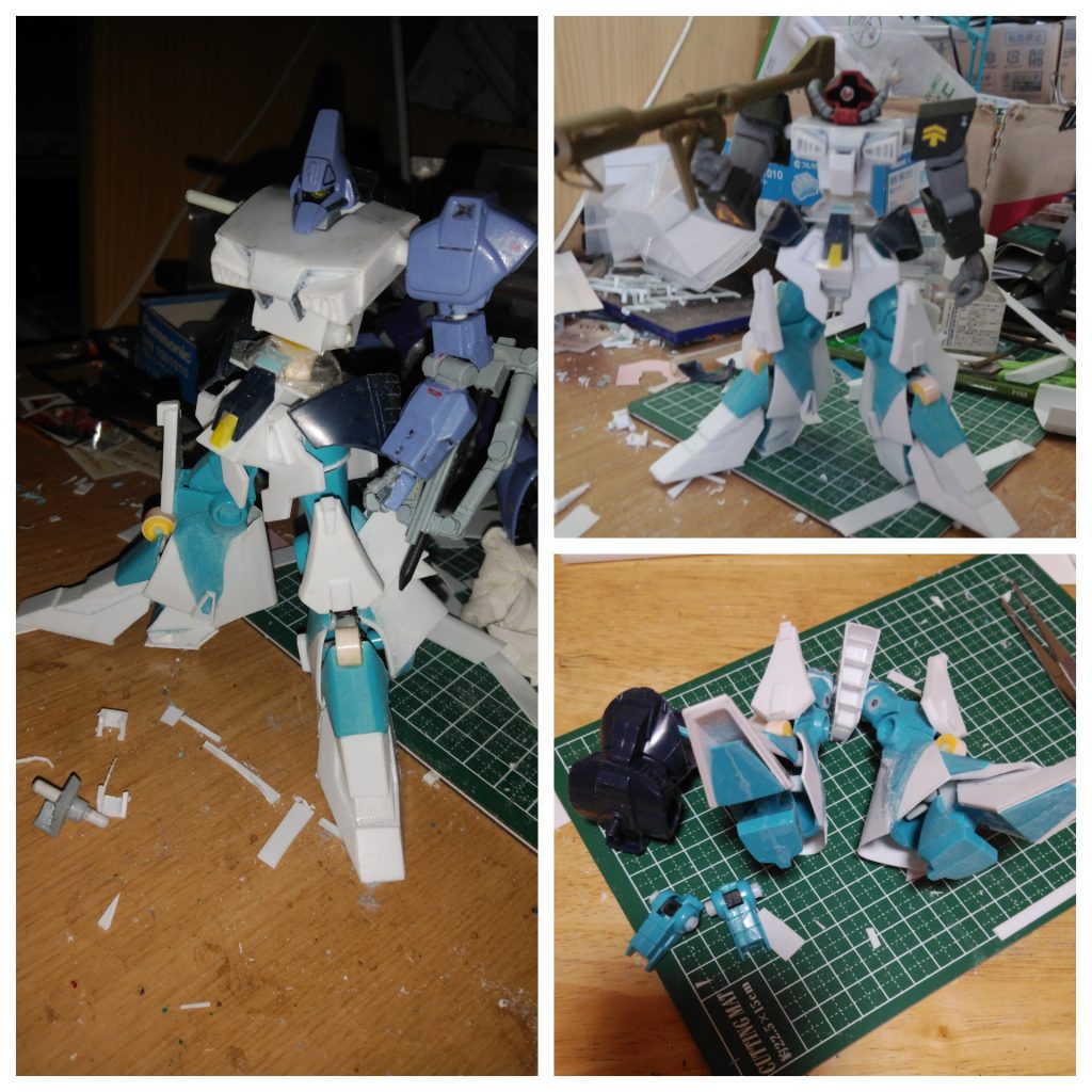 バランス調整の風景。ドムヘッドやガルバルヘッドも試行中。