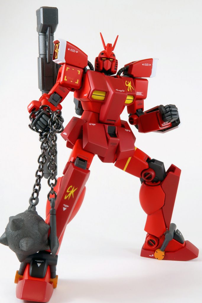 　ちなみに「レッドウォーリア見参！」のハンマーは本当はハイパー・ハンマーなんですがスターターセットのガンダムに付くガンダムハンマーで代用（そのうち武器セットが手に入ったら差し替えるかも）。