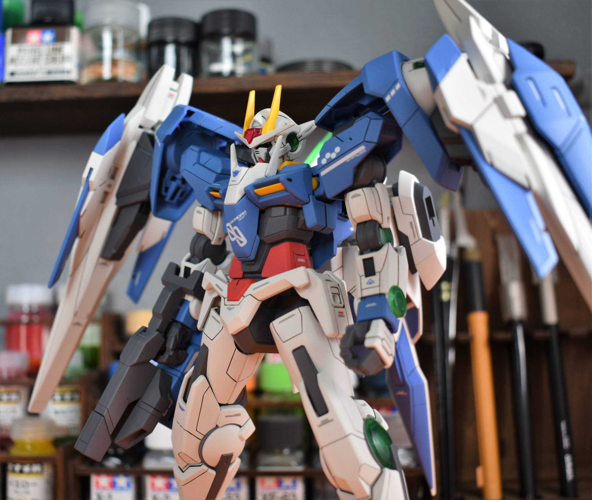 1/100 ダブルオーライザー｜しろもももぐさんのガンプラ作品｜GUNSTA