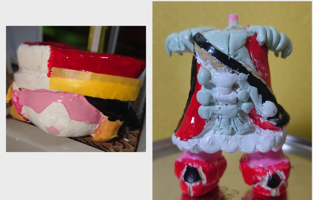 工程３塗りやすい所から筆塗装、このあとタスキの塗装に苦戦を強いられました。－－－－－－－－－－－－－－－－－－－－－－－－－－－－－－