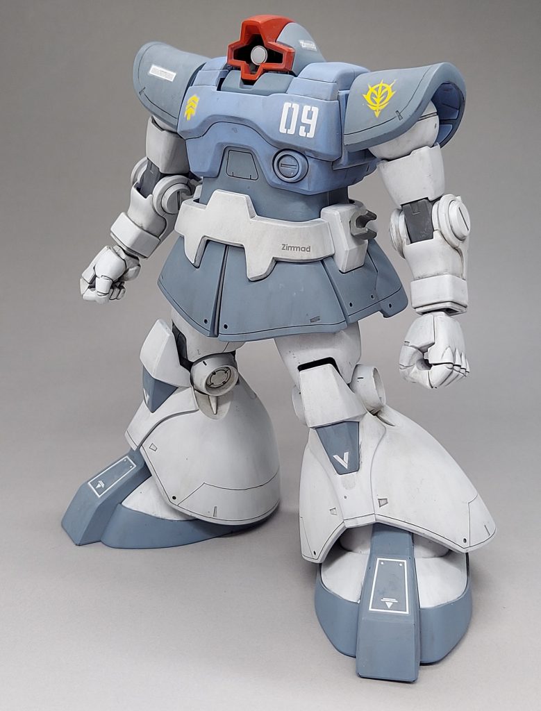 本体ホワイト、ネービーブルー、エイザーブルーで塗装後、マルチグレーでウォッシャリングしました