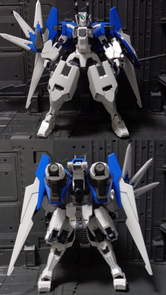 最終決戦仕様ガンダムラージネスリペアに近接戦闘用追加パーツを装備した形態。本体内部にELSが擬態した模倣GNドライヴ「GNドライブ［E］」を1基搭載。更にリボーンズガンダムに搭載されていた疑似GNドライヴでのツインドライヴを追加している。疑似GNドライヴのバッテリーを使い果たした場合でも、本体GNドライヴからの「火入れ」によって一時的な延命が可能。