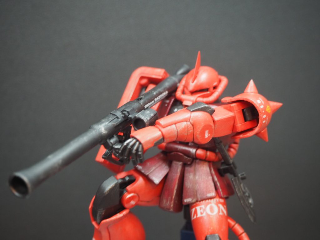 ガンメタの部分は比較的筆ムラ出ずに塗装出来ました(ﾟ∀ﾟ)