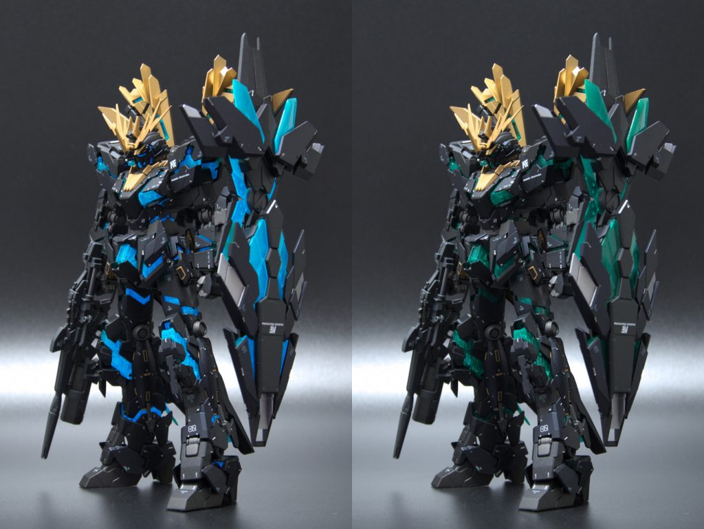 左がUVライトあり、右がなし。ライトなしでも十分かっこいい。