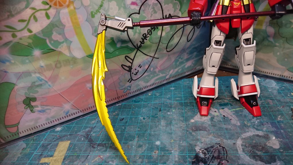 ビーム刃を尖らせてべっこう塗装しました 