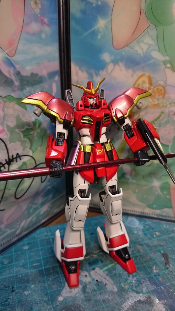 腕の赤はこだわりのキャンディ塗装 