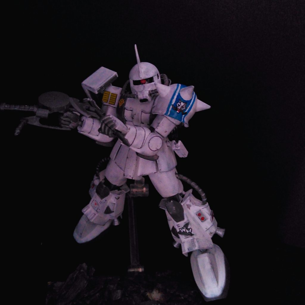 シン・マツナガ専用高機動型ザク(HGUC量産型ザクⅡ＋旧キット高機動型ザク)–4枚目/制作者：むすも