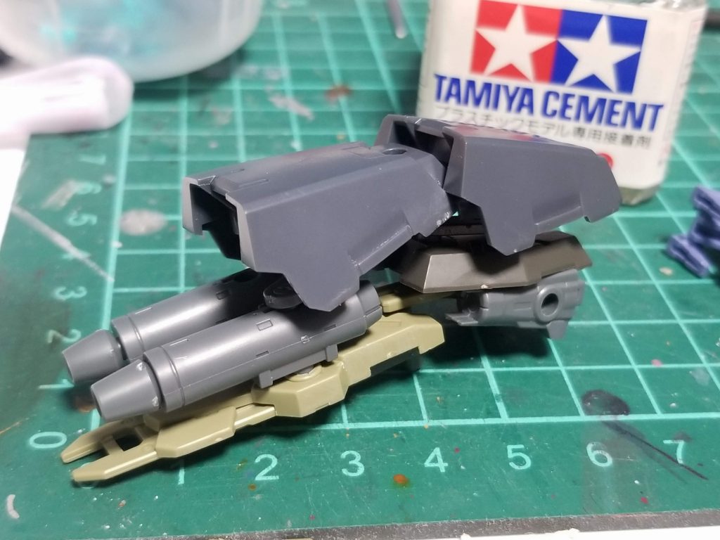 お気に入りのシエル太ももキャノン、塗装前です。見立てる楽しさが30MMで鍛えられました😊