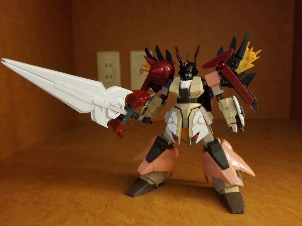 最初はこれでいこうとジオニックソードまで細いのをスクラッチしておきながら、これじゃない感があったのと他のものの制作で一旦停止してました。