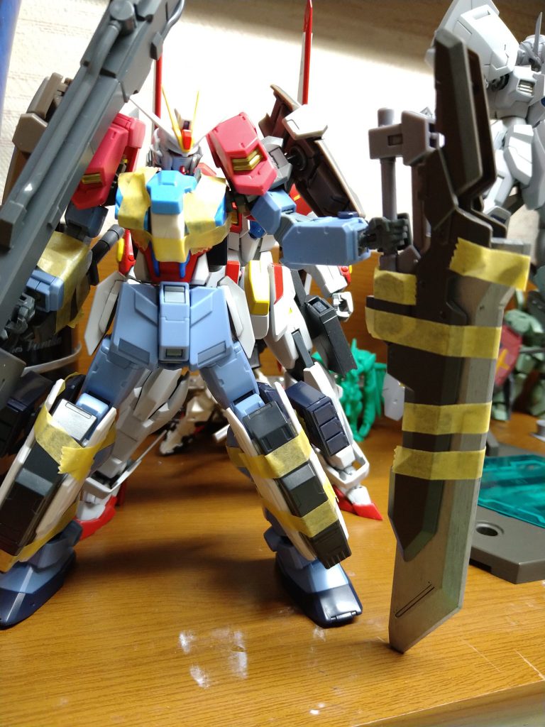 そんなに途中段階の画像を取っていなかったんですけど、塗装前のものを1枚。結構手元にあった子だけで何とか揃えたような感じですね。何よりペイルライダーの手足が好きでどうしても使いたかった。しっかり生かせて良かったです。