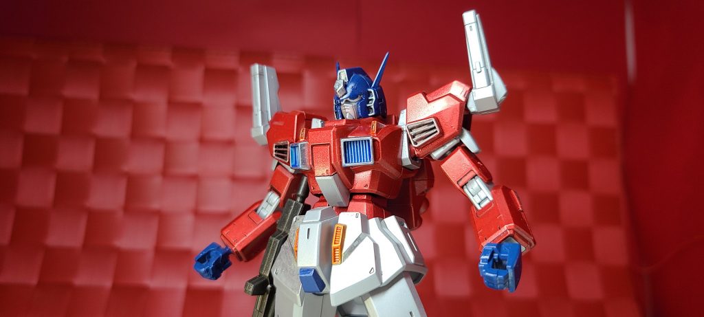 完成！！オプティマスMk-II！！彼はガンダムでもありトランスフォーマーでもあるのだ！！(これにはアメリカ記者もビックリだろう