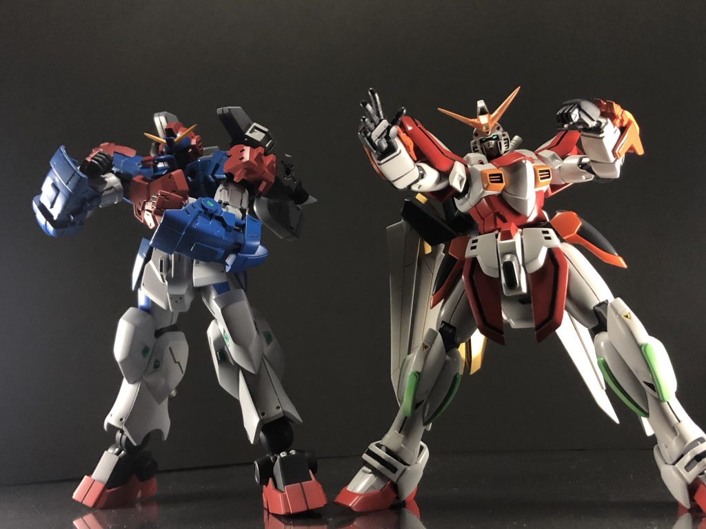 エクスペリエンスガンダムと一緒の一枚。始まってしまいましたね…マックスターを作ったということは……次は…気長にお待ちください。