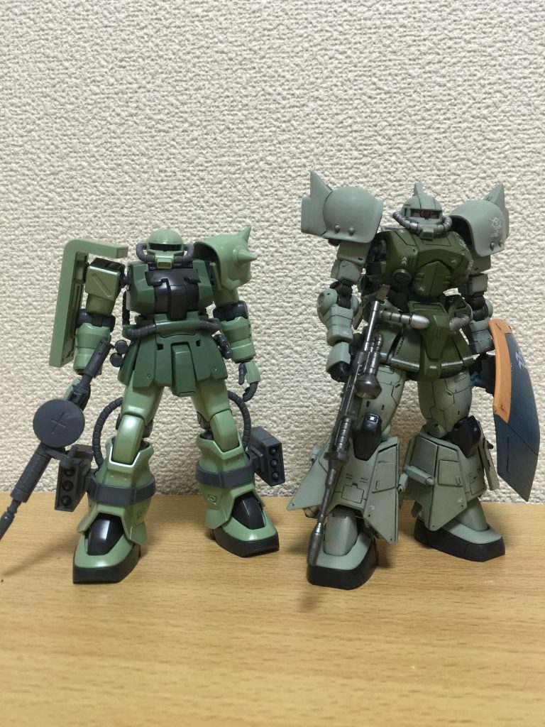 ちょっと大きいでしょ。オリジンR1ザクベースだから？