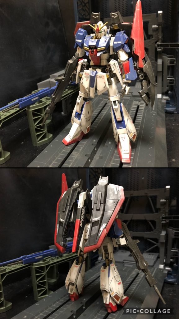 oyz「やあ、カミーユ君！」カミーユ「どうも。今回はノーマルのZガンダム作ったんですね。」oyz「今回はGUNSTAさんのZコンだ。やらざるを得ないのだ！」カミーユ「なんで今まで作らなかったんです？」oyz「いいか、カミーユ君。可変開発室長を自称する私にとって、オリジナルのZガンダムは神にも等しい存在なのだ。MS形態とWR形態、やるならどちらも完璧にしたい。MGやRGがあって、完璧な可変が再現されている今の時代、生半可なモノは作れないのだよ。以前も言った筈だがね。」カミーユ「でも作ったんですよね？」oyz「ああ。」カミーユ「満足のいく可変が出来たんですか？」oyz「ああ、もちろんだ！」