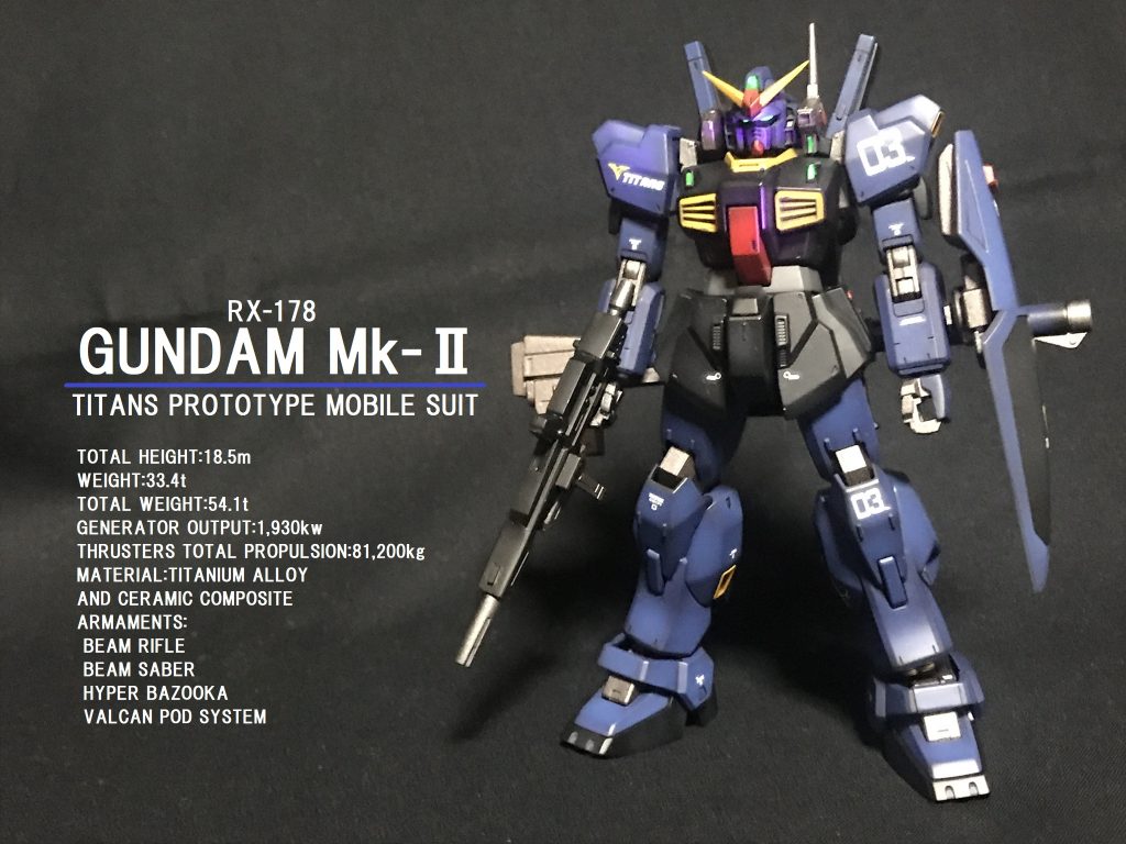 HGUC ガンダムMk-Ⅱ（TITANS）–2枚目/制作者：がくちん☆