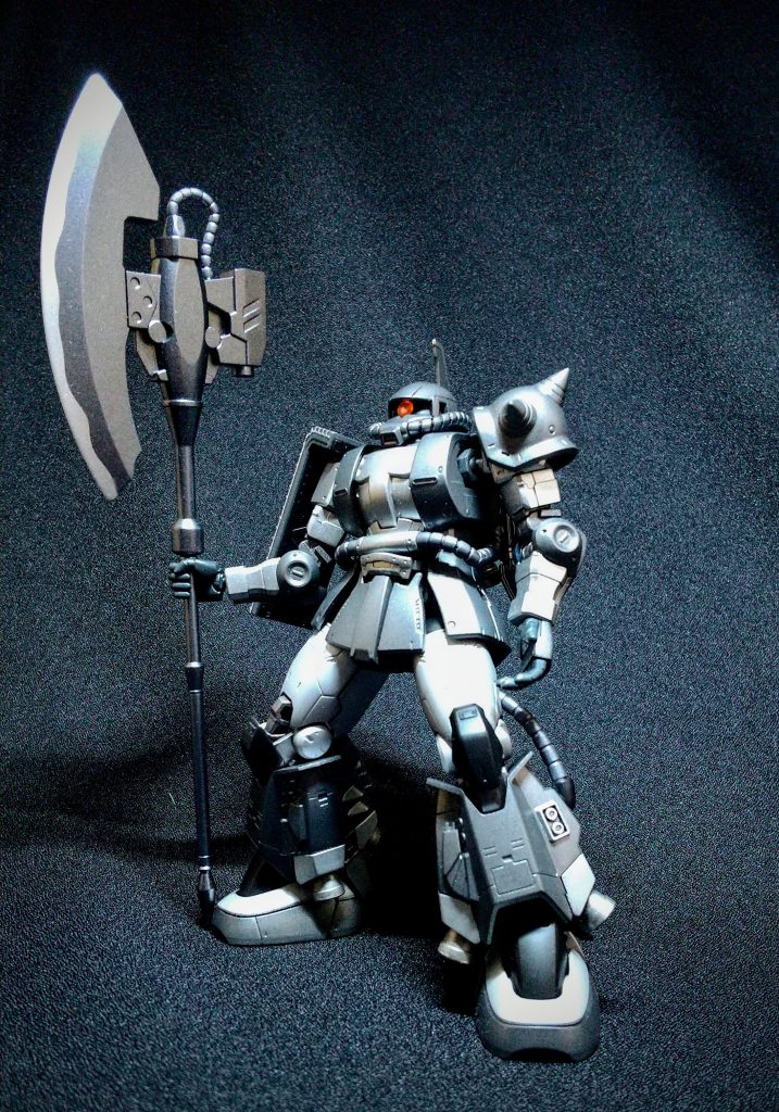 それにしてもジャイアントヒートホーク、でかすぎ。ザクの全長から換算すると刃渡り10mくらいか。MGに持たせてちょうどいい気がするなあ。