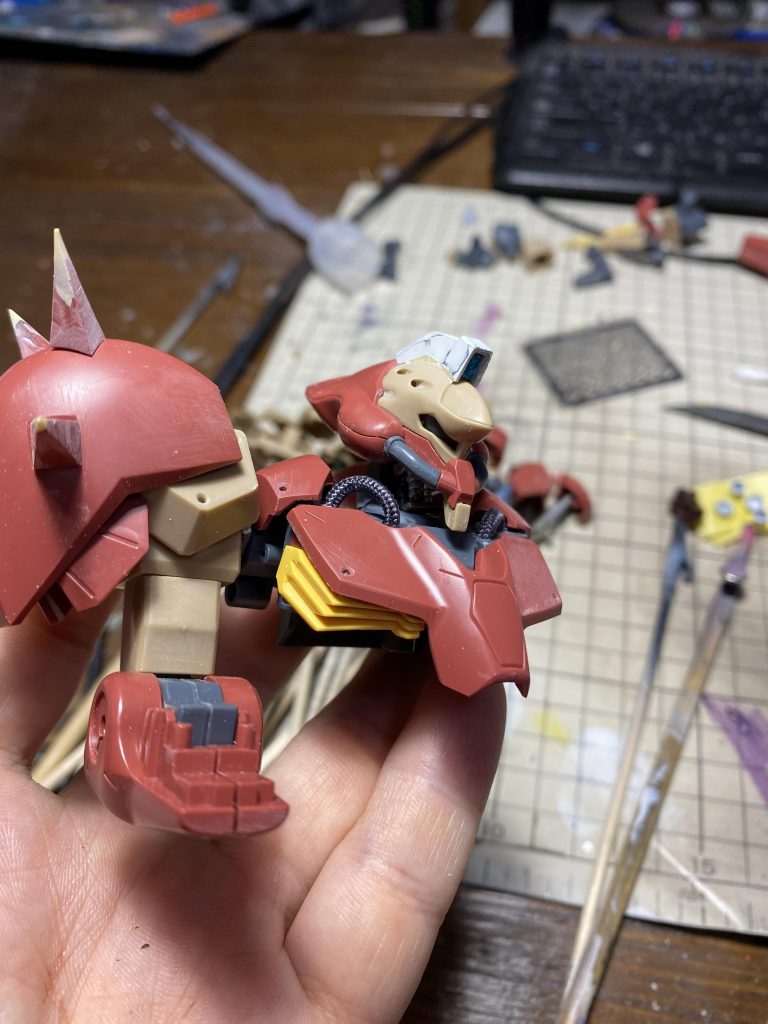 日本人といえば、サムライといえばちょんまげ。つるっぱげじゃ落武者だと思ってちょんまげつけました。武士や甲冑モチーフの作品は多いですが、日常?(剣心みたいな)のサムライをモチーフにした作品ってあんまりないですよね。誰か作ってw