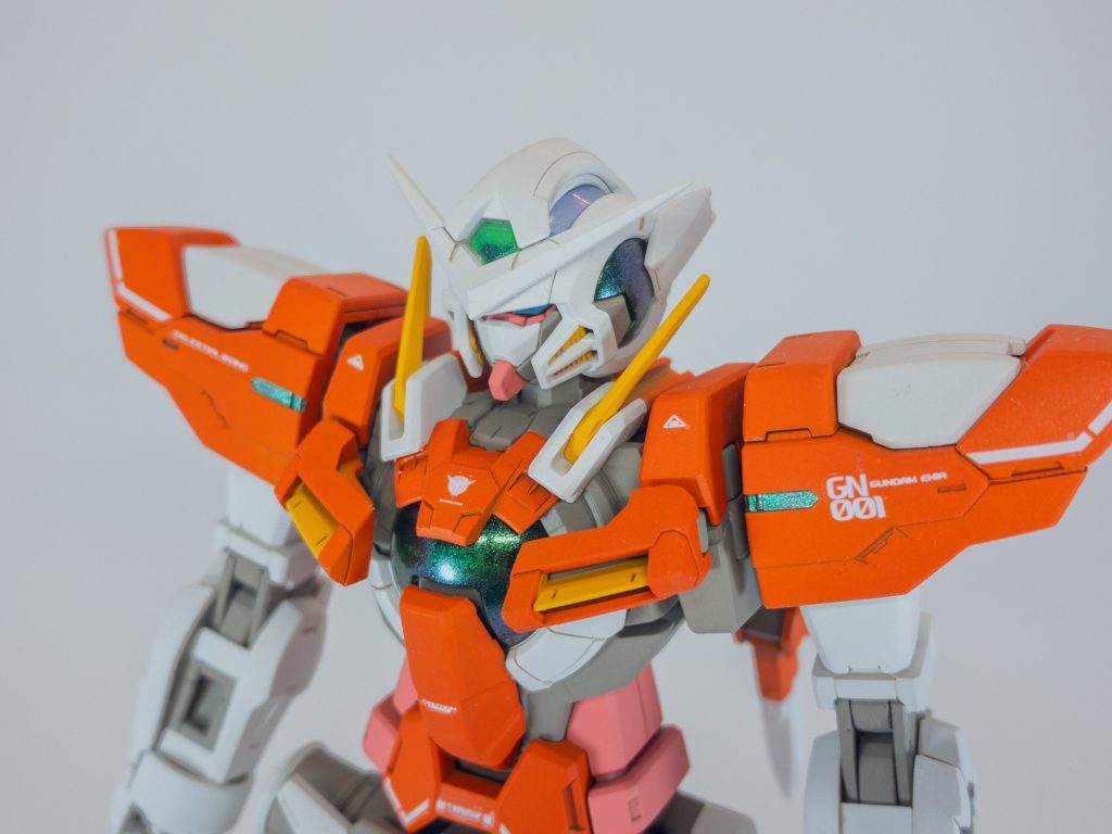 各部のレンズパーツには偏向パーツを吹いて粒子感を出しています。