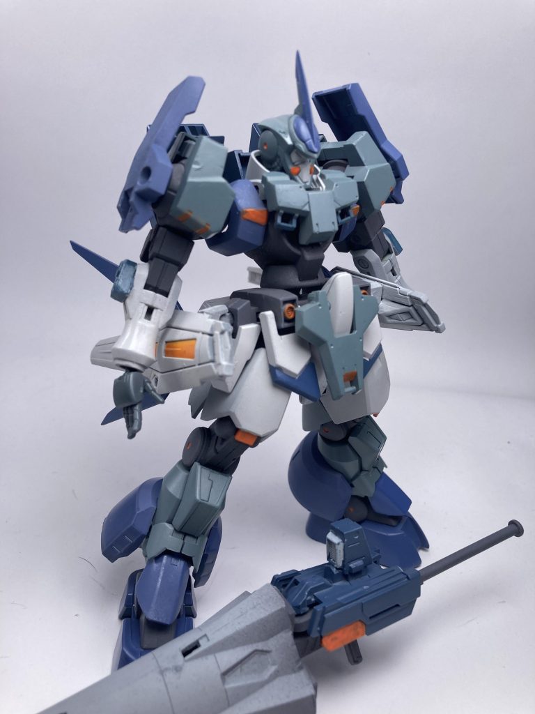 細部塗装とマーキング前。デカールはARコーションとサンダーボルト用のガンダムデカール。細部塗装は全部シタデルでの筆塗りです。