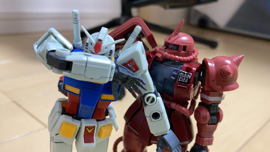 閉会式には出ると信じます。それではここで逆襲のシャアのあのシーン再現を掲載して、今回はお別れとしましょう。